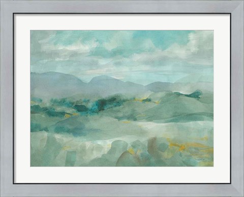 Framed Green Mountain View Print