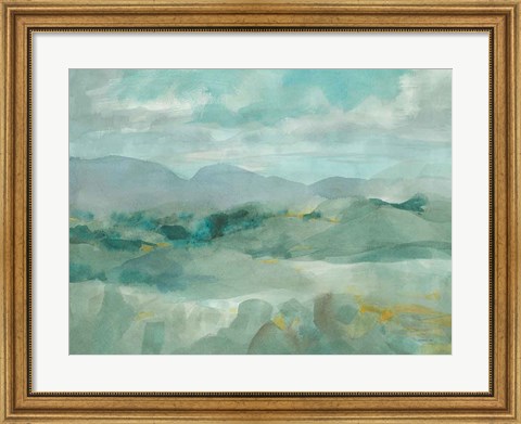 Framed Green Mountain View Print