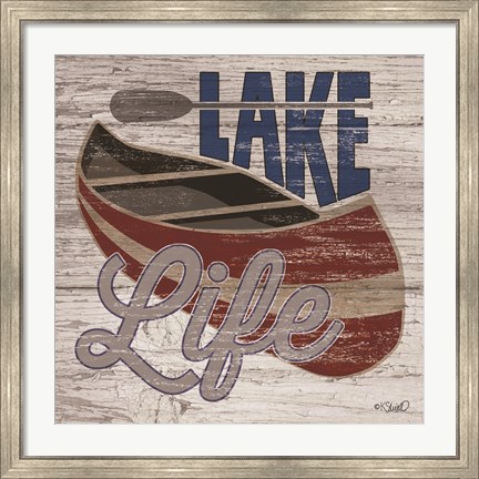 Framed Lake Life Canoe Print