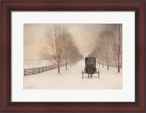 Framed Snowy Amish Lane Print