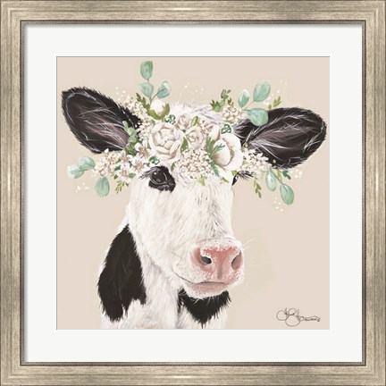 Framed Patience the Cow Print
