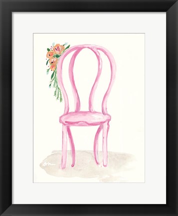 Framed Floral Chair I Print