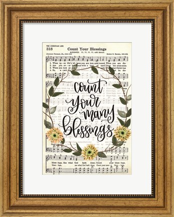 Framed Count Your Many Blessings Print