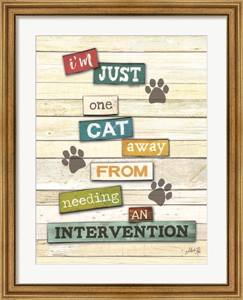 Framed Cat Intervention Print