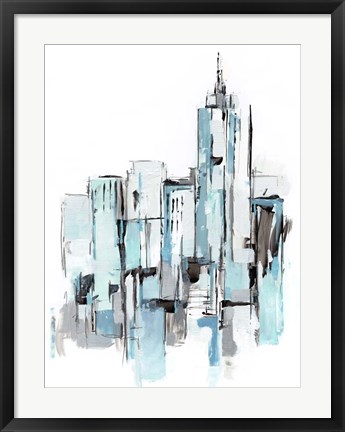 Framed Blue City I Print