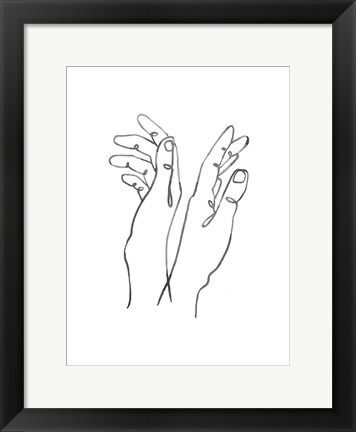 Framed Hand Gestures II Print