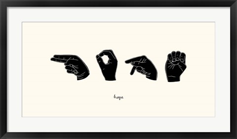 Framed Sign Language II Print
