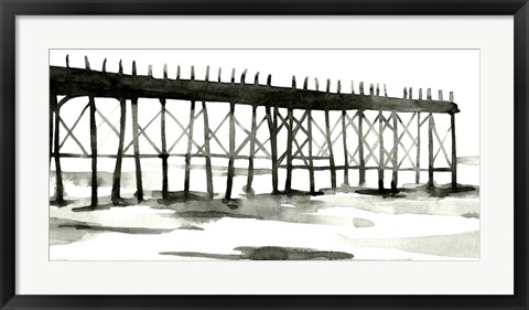 Framed Serene Pier I Print