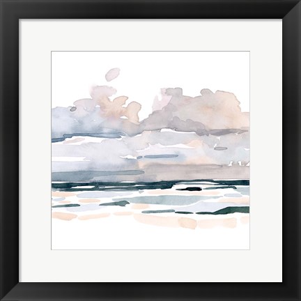 Framed Soft Coastal Abstract II Print