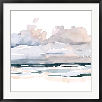 Framed Soft Coastal Abstract II Print