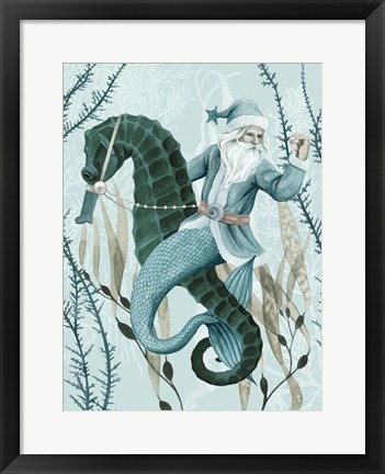 Framed Sea Santa II Print