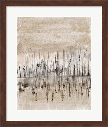 Framed Marshline Reflection I Print
