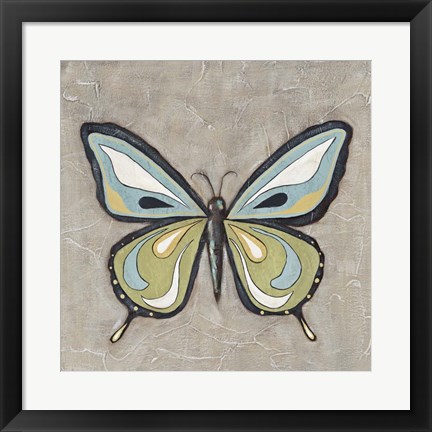 Framed Graphic Spring Butterfly I Print