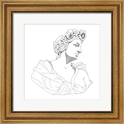 Framed Garden Goddess I Print