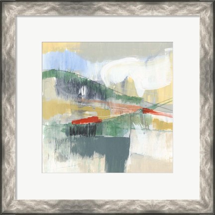 Framed Abstracted Mountainscape I Print