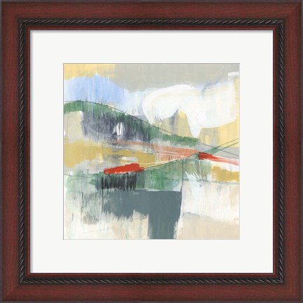 Framed Abstracted Mountainscape I Print