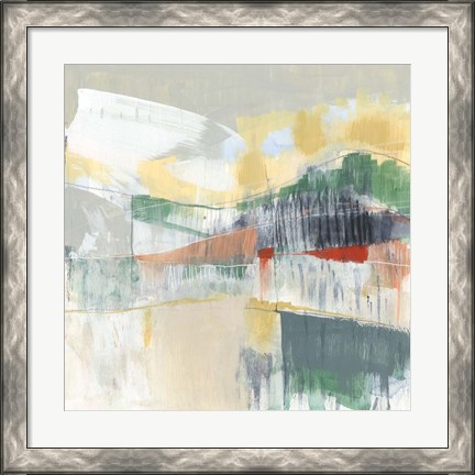 Framed Abstracted Mountainscape II Print