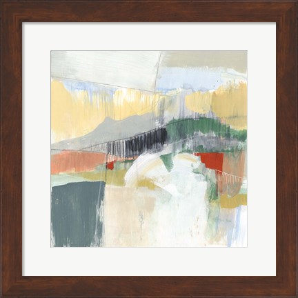 Framed Abstracted Mountainscape III Print