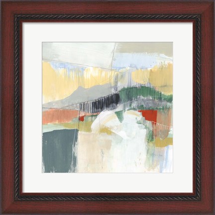 Framed Abstracted Mountainscape III Print