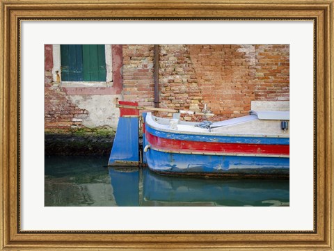 Framed Venice Workboats I Print