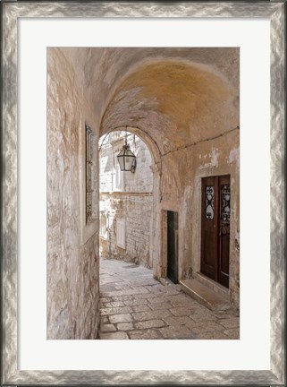 Framed Quiet Passageway - Kotor, Montenegro Print
