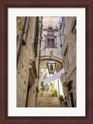 Framed Laundry Day - Dubrovnik, Croatia Print