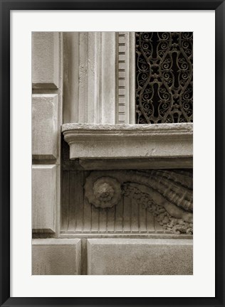 Framed Architecture Detail in Sepia I Print