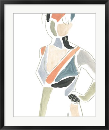 Framed Color Block Figure I Print