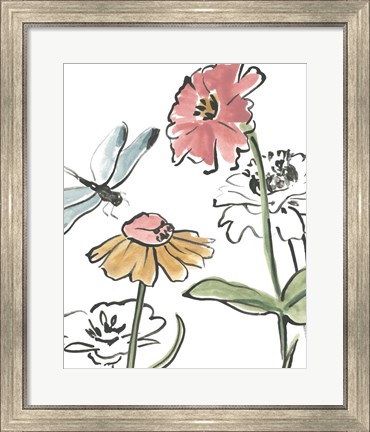 Framed Boho Florals I Print