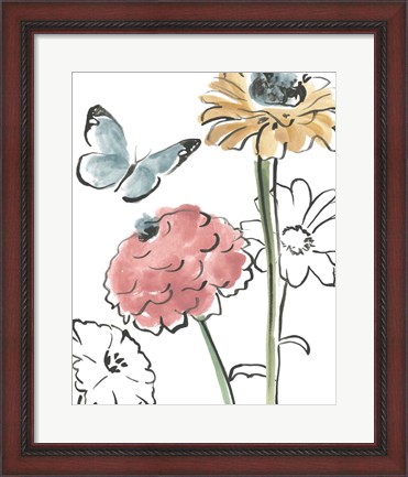 Framed Boho Florals III Print