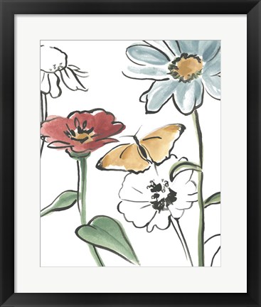 Framed Boho Florals IV Print