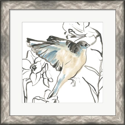 Framed Songbird Meadow I Print