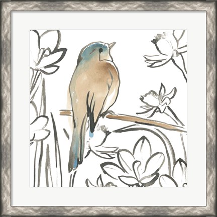 Framed Songbird Meadow III Print