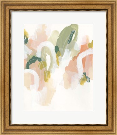 Framed Pastel Cascade I Print