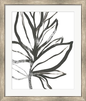 Framed Leaf Instinct I Print