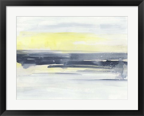 Framed Citron Sea Horizon I Print