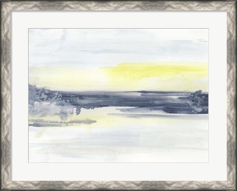 Framed Citron Sea Horizon II Print