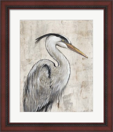 Framed Grey Heron I Print