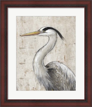 Framed Grey Heron II Print