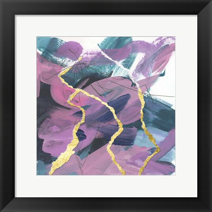 Framed Divided Violet III Print