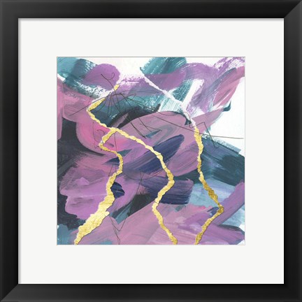 Framed Divided Violet III Print