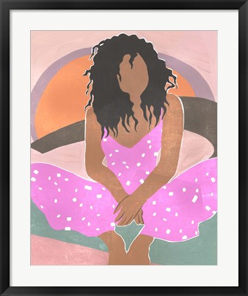 Framed Curly Lady IV Print