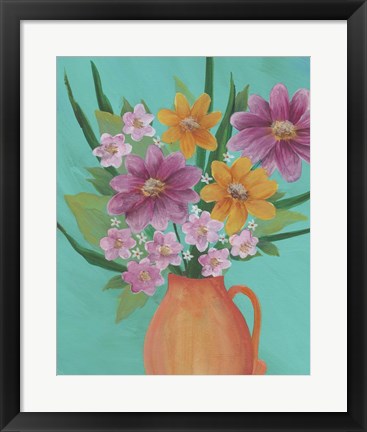 Framed Jubilant Floral I Print