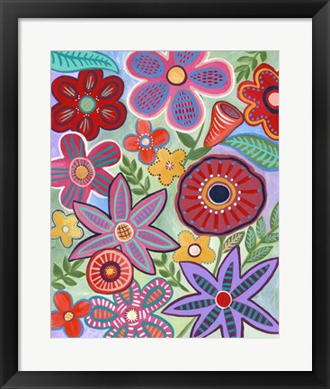 Framed Colorful Flores II Print