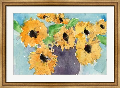 Framed Sunflower Moment I Print
