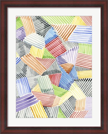 Framed Crosshatch Quilt II Print