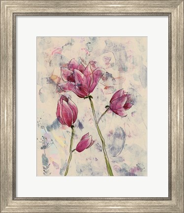 Framed Rosa Blume I Print