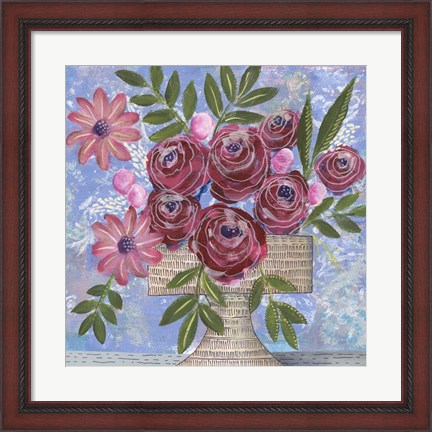 Framed Rosa Bouquet I Print