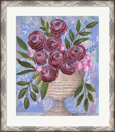 Framed Rosa Bouquet II Print