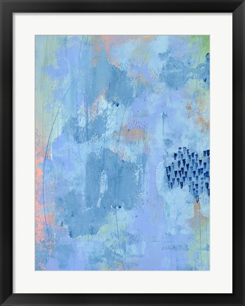 Framed Colored Bleu I Print